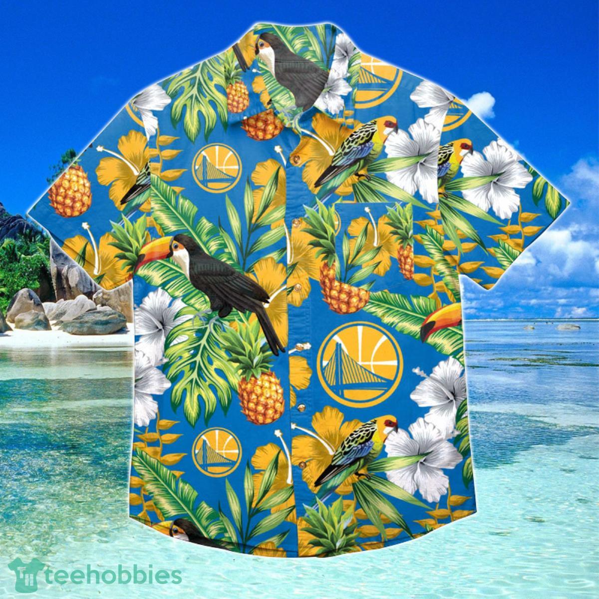 Golden State Warriors NBA Floral Hawaiian Shirt Best Gift For Fans Product Photo 1