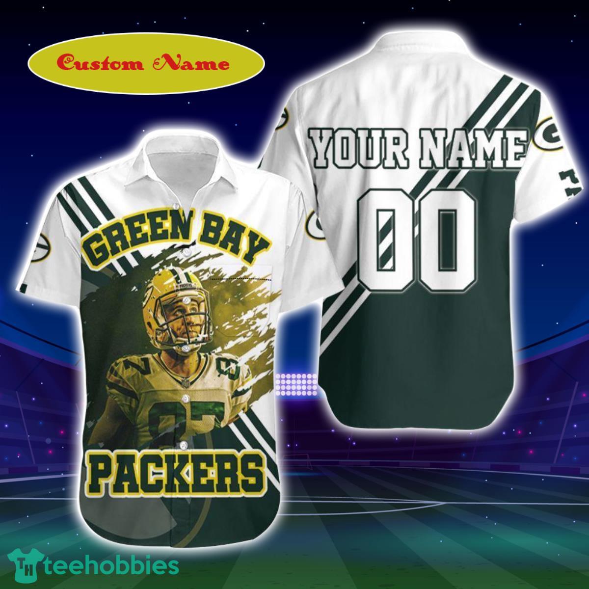 Green Bay Packers Jordy Nelson 87 For Fans Custom Name Hawaiian Shirt Best Gift For Men And Women Fans Product Photo 1