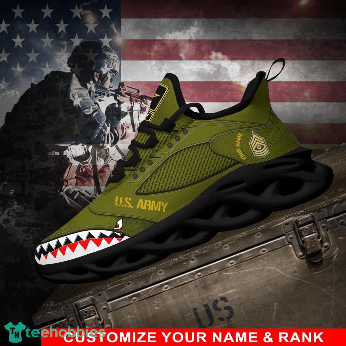 Green Veteran Custom Name Max Soul Shoes  For Sport Fans Product Photo 2