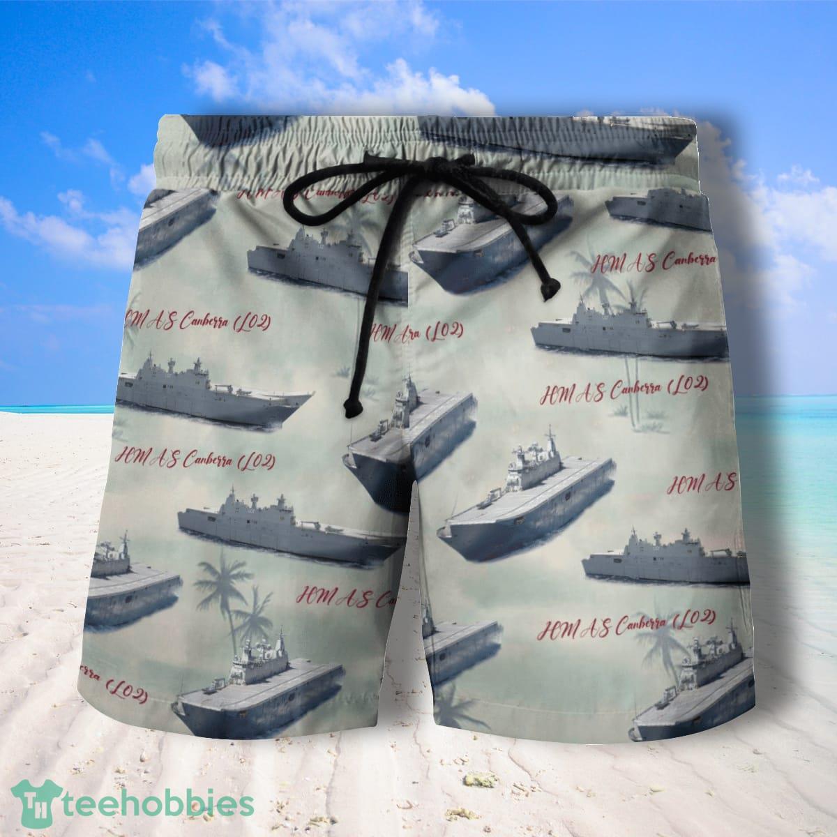 HMAS Canberra (L02) ROYAL AUSTRALIAN NAVY Hawaiian Shirt & Shorts For Men Product Photo 2