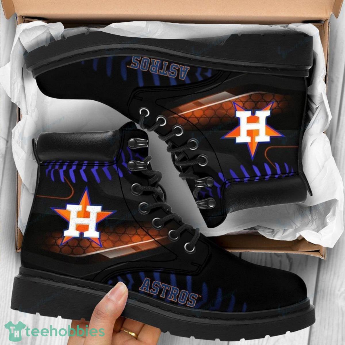 Houston Astros Football Team Leather Boots For Men Women Unique Gift For Fans Product Photo 1