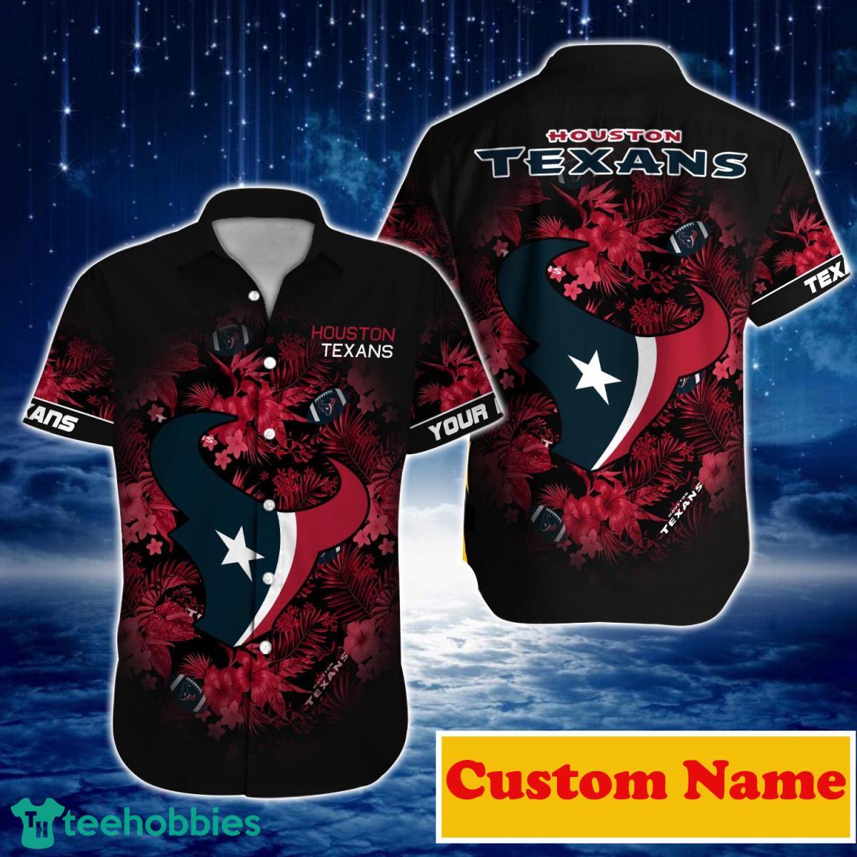 Houston Texans NFL Custom Name Hawaiian Shirt For Men And Women Great Gift For Real Fans Product Photo 1