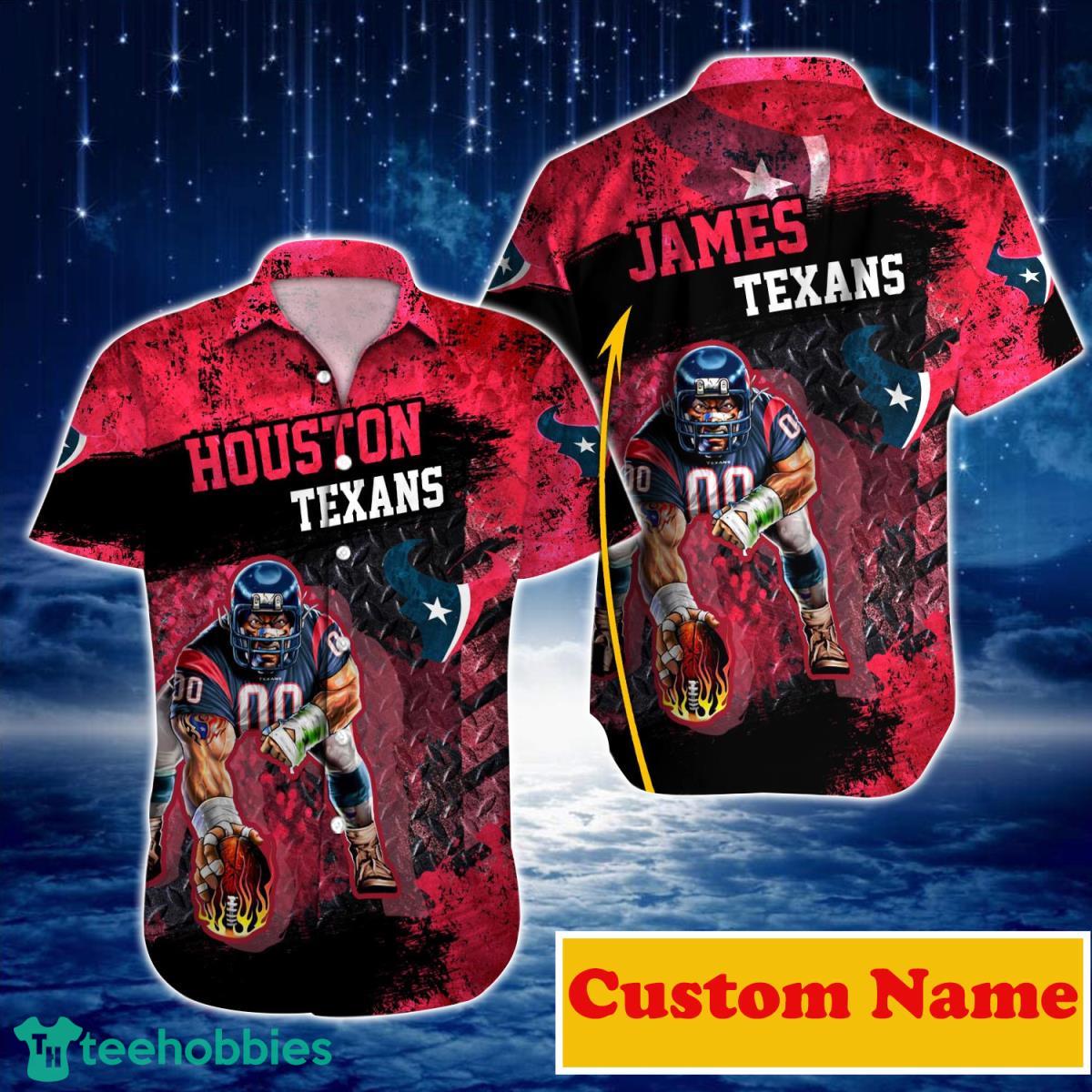 Houston Texans NFL Custom Name Hawaiian Shirt For Men And Women Great Gift For True Fans Product Photo 1