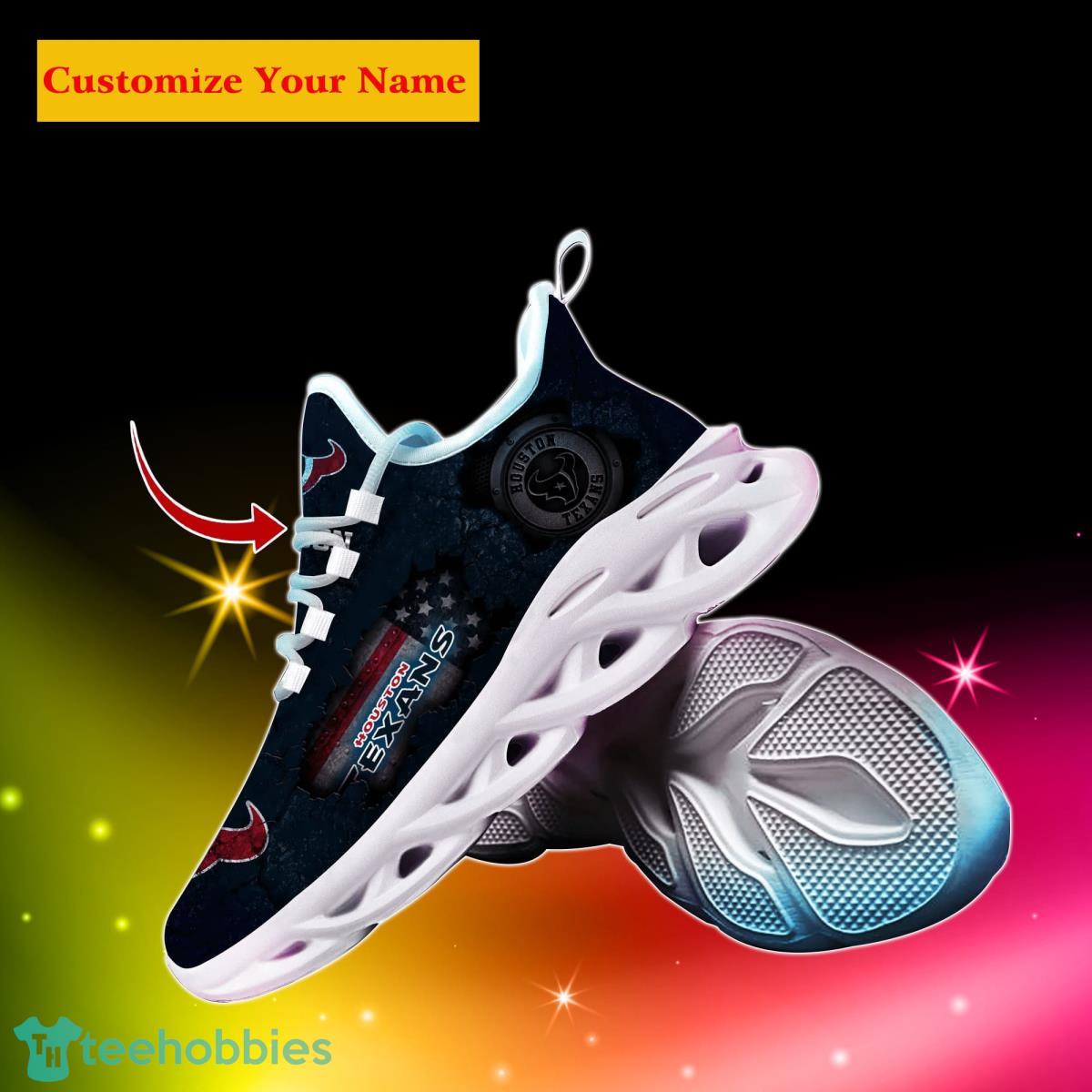 Houston Texans NFL Custom Name Max Soul Shoes Great Gift For Men Women Fans Product Photo 2