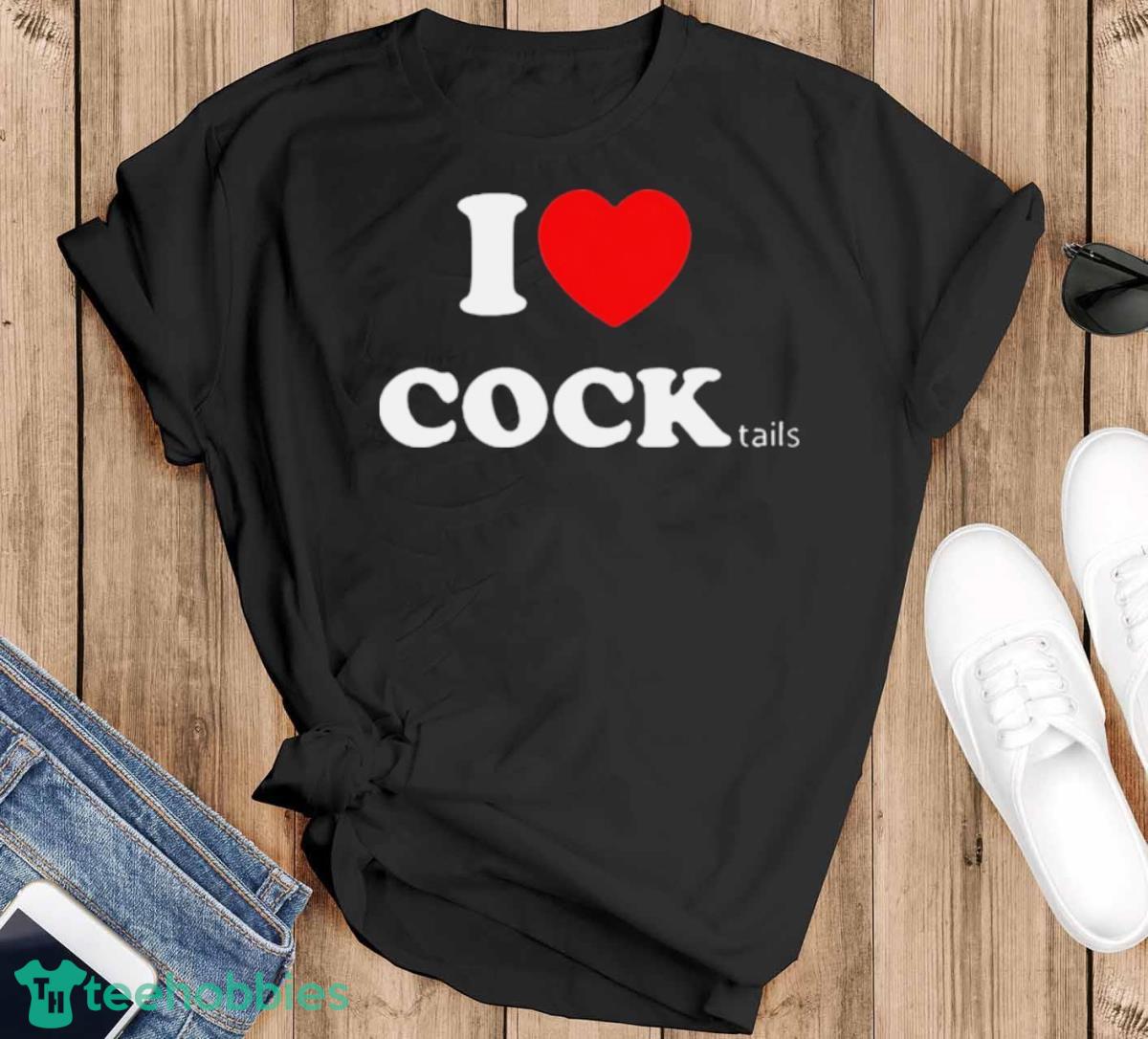 I Love Cocktails Tails Shirt - Black T-Shirt