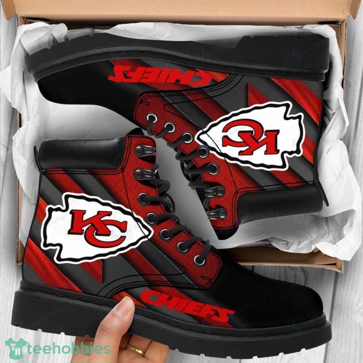 Kansas City Chiefs Football Team Leather Boots For Men Women Great Gift For Fans Product Photo 1