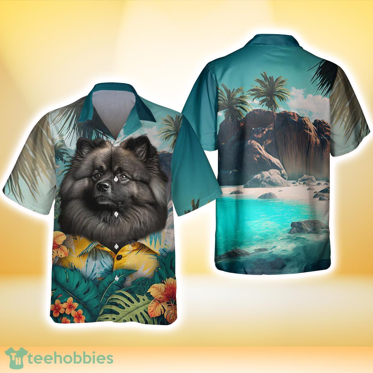 Keeshond All Printed 3D Hawaiian Shirt For Dog Lover Product Photo 3 Keeshond All Printed 3D Hawaiian Shirt For Dog Lover Product Photo 3
