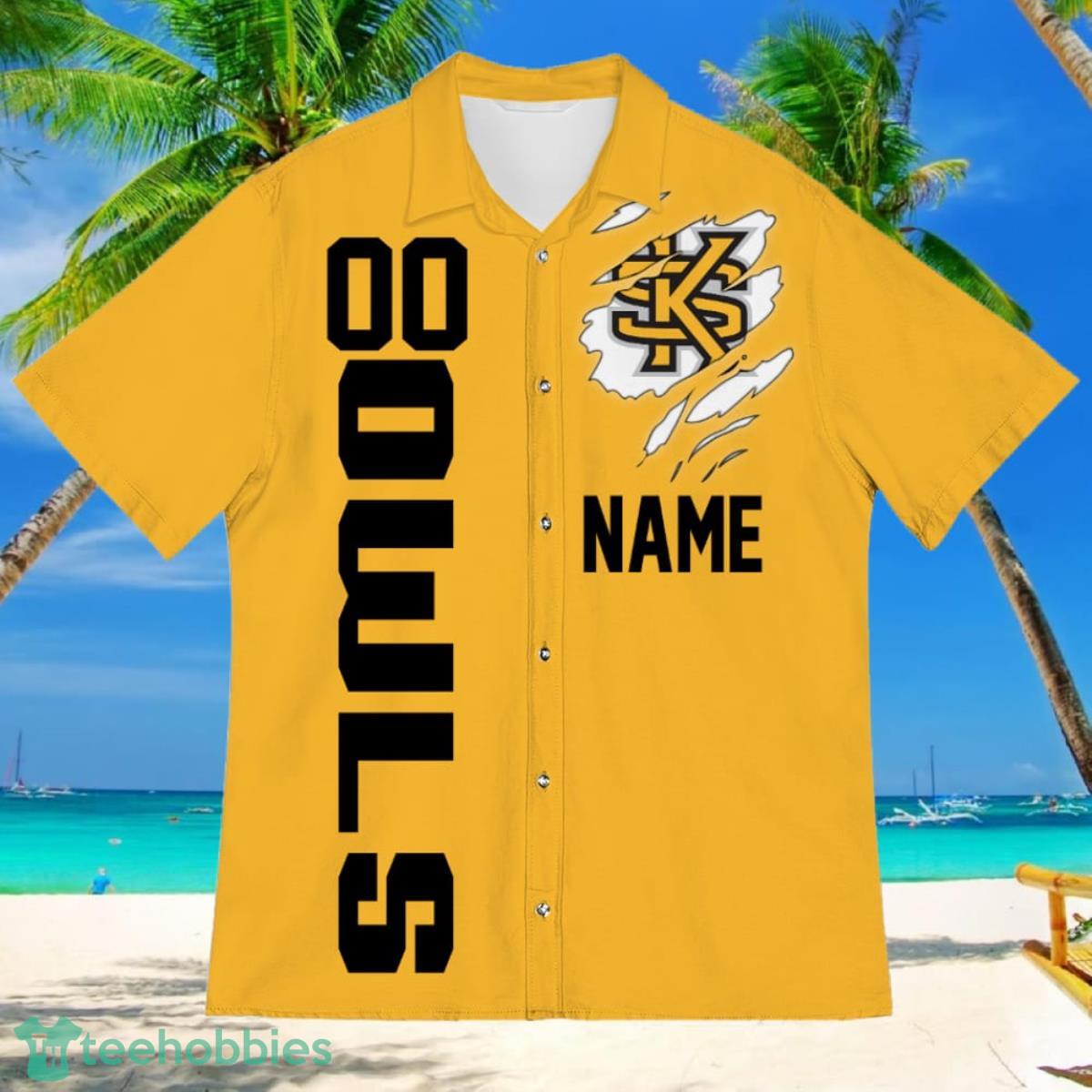 Kennesaw State Owls Sports American Football Hawaiian Shirt Custom Name & Number Product Photo 2