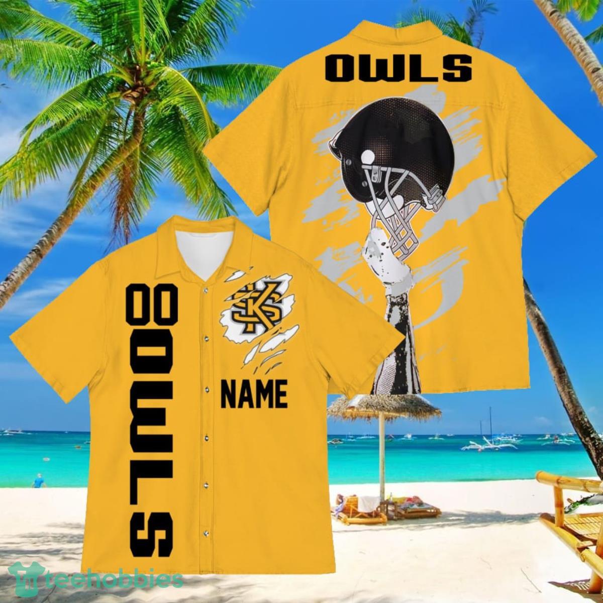 Kennesaw State Owls Sports American Football Hawaiian Shirt Custom Name & Number Product Photo 1