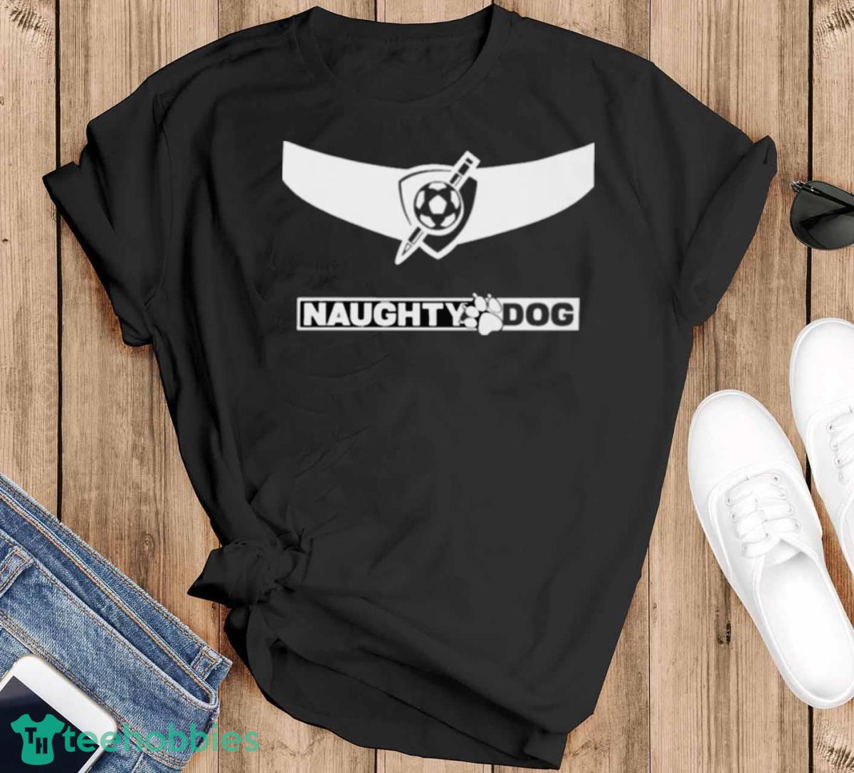 Lascores Naughty Dog Jobs Shirt - Black T-Shirt