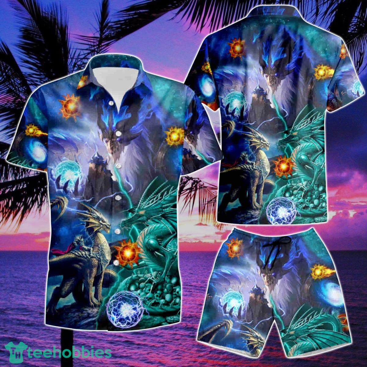 Legend Dragons Summer Beach Hawaiian Shirt And Short Product Photo 2