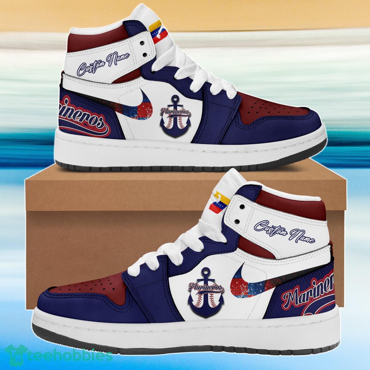LMBP Marineros De Carabobo Air Jordan Hightop Shoes Custom Name Product Photo 1