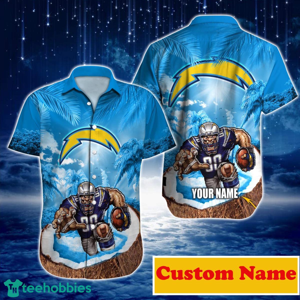 Los Angeles Chargers NF Custom Name Hawaiian Shirt For Men And Women Immpressive Gift For True Fans Product Photo 1