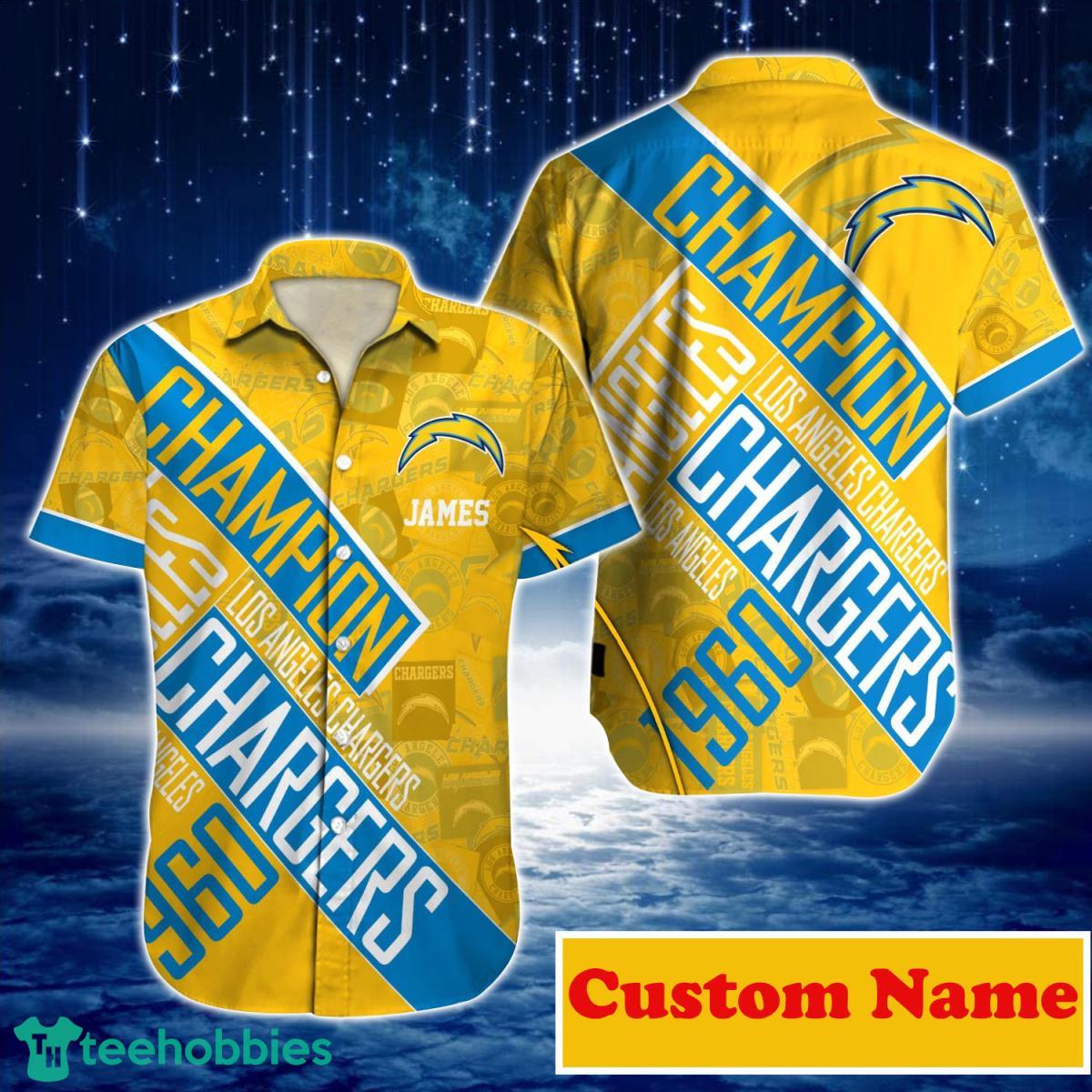 Los Angeles Chargers NFL Custom Name Hawaiian Shirt For Men Women Gift For Real Fans Product Photo 1