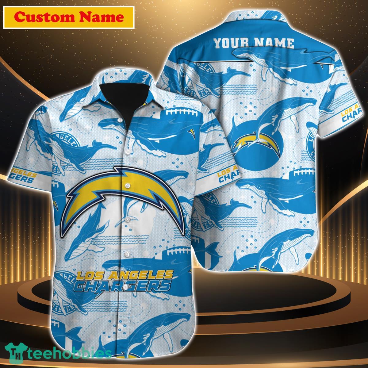 Los Angeles Chargers NFL Custom Name Hawaiian Shirt Special Gift For Men Women Fans Product Photo 1