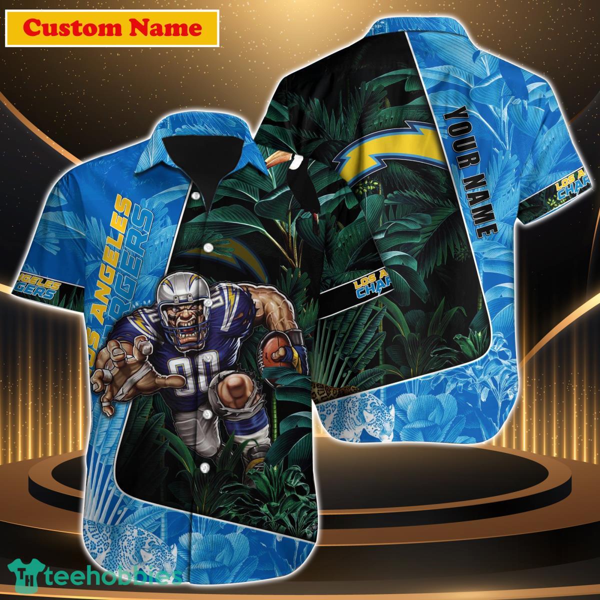 Los Angeles Chargers NFL Custom Name Hawaiian Shirt Style Gift For Men Women Fans Product Photo 1