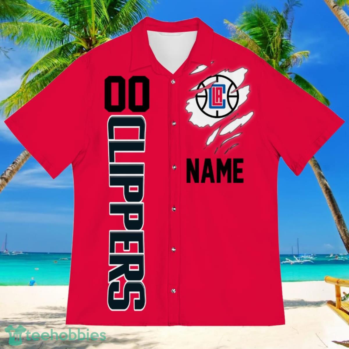Los Angeles Clippers Sports American Football Hawaiian Shirt Custom Name & Number Product Photo 2