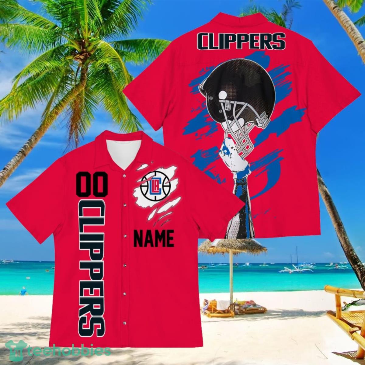 Los Angeles Clippers Sports American Football Hawaiian Shirt Custom Name & Number Product Photo 1