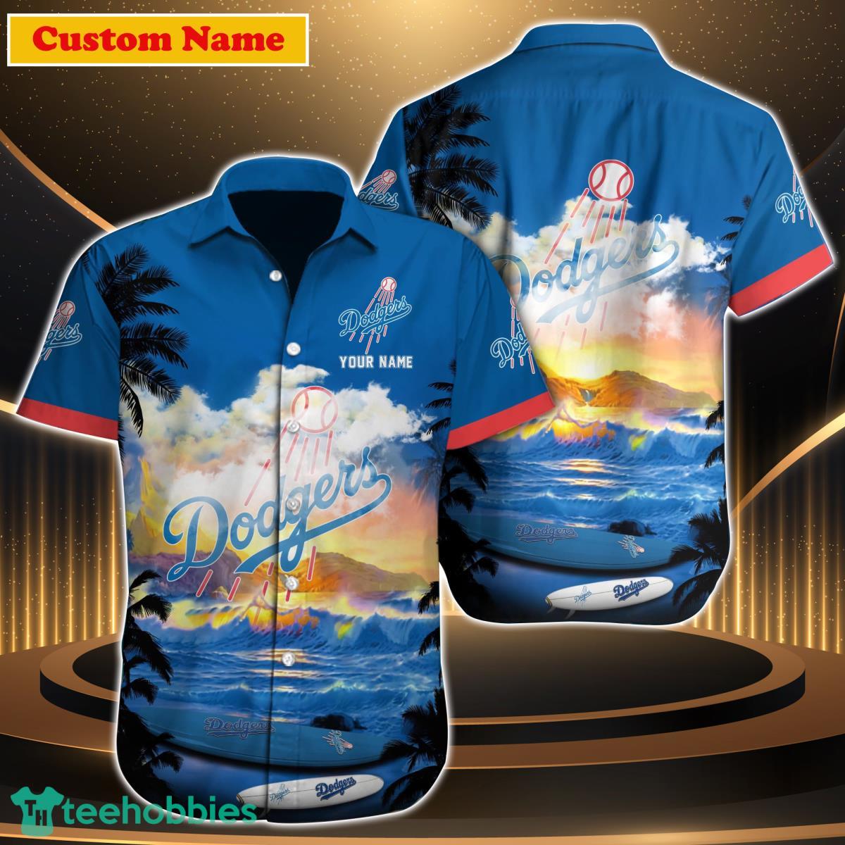 Los Angeles Dodgers MLB Custom Name Hawaiian Shirt Great Gift For Men Women Fans Product Photo 1