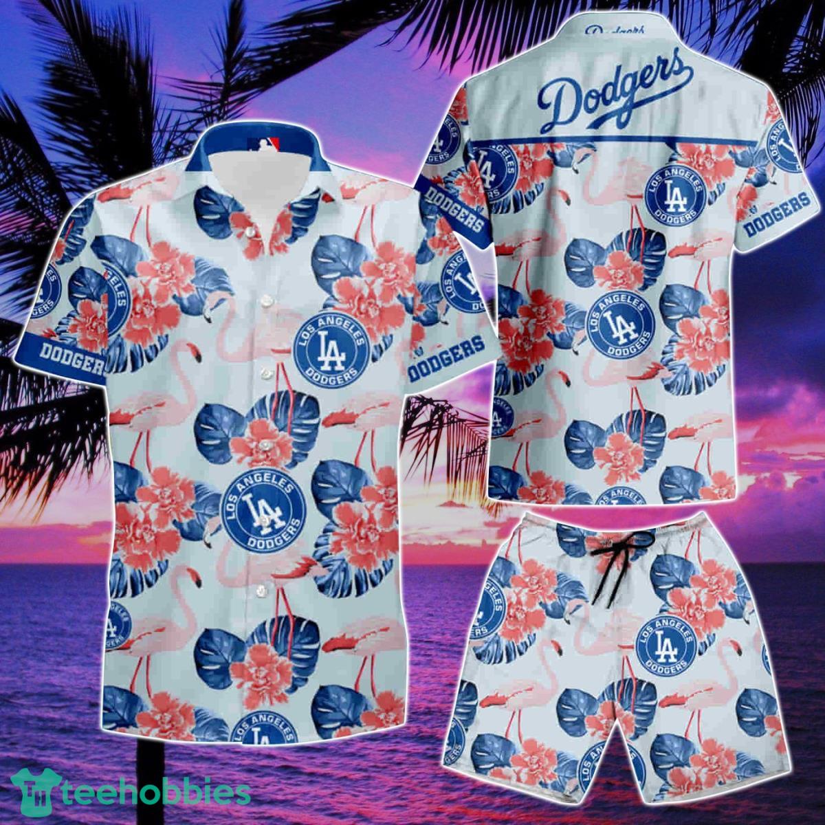 Los Angeles Dodgers Summer Beach Hawaiian Shirt And Short Product Photo 2