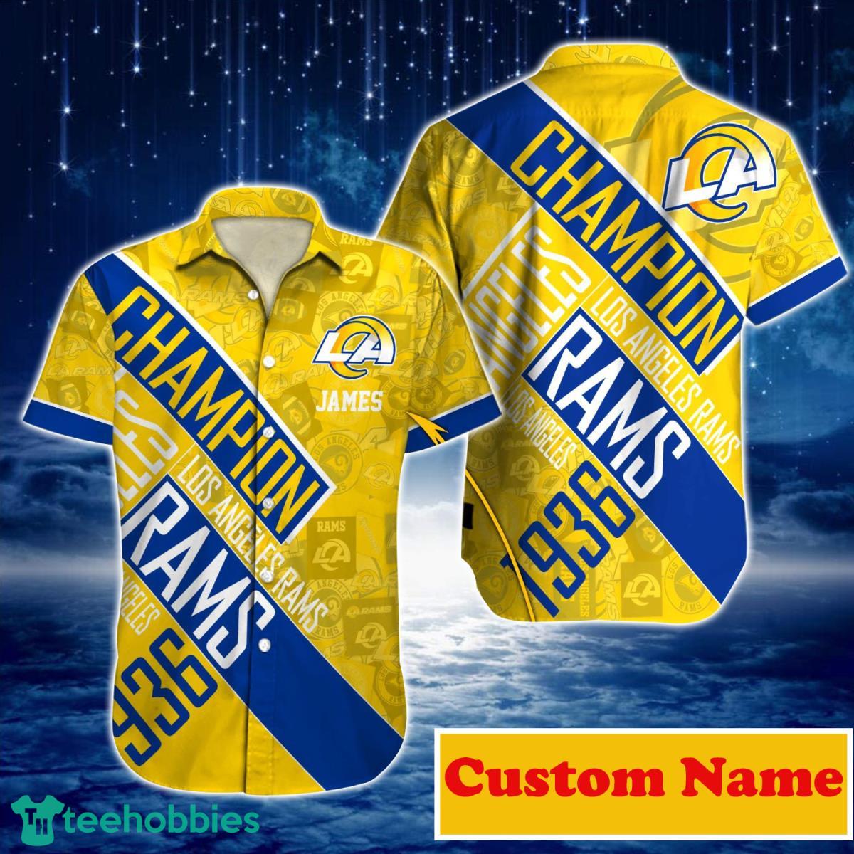 Los Angeles Rams NFL Custom Name Hawaiian Shirt For Men Women Gift For Real Fans Product Photo 1