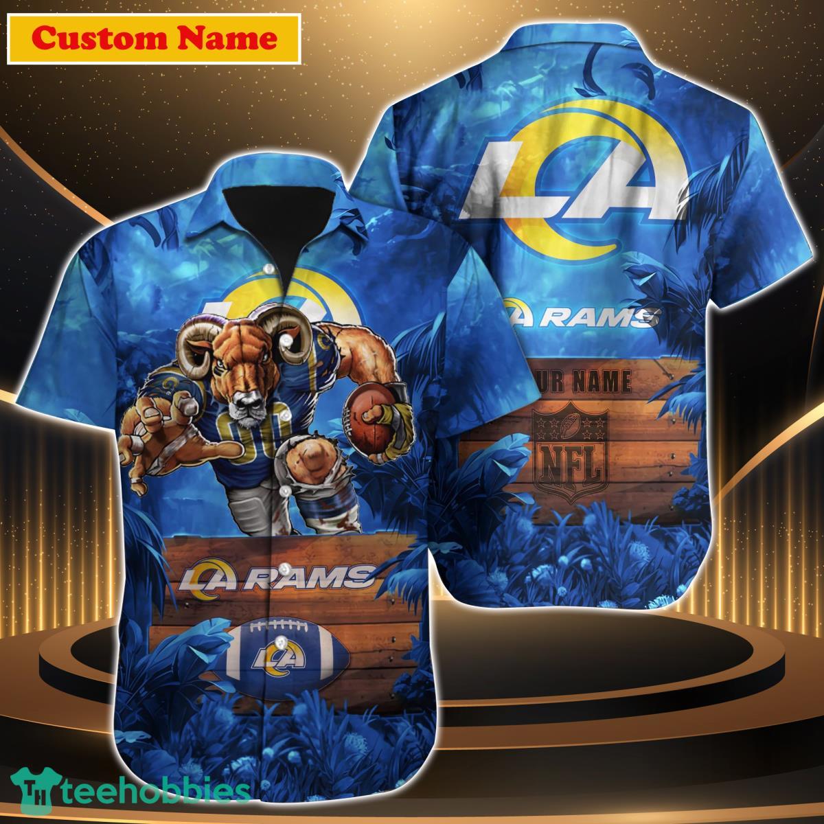 Los Angeles Rams NFL Custom Name Hawaiian Shirt Unique Gift For Men Women Fans Product Photo 1