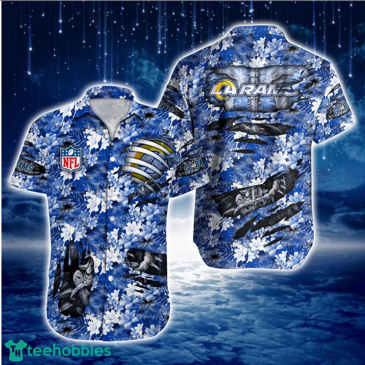 Los Angeles Rams NFL Hawaiian Shirt Aloha Shirt Great Gift For Fans Product Photo 1
