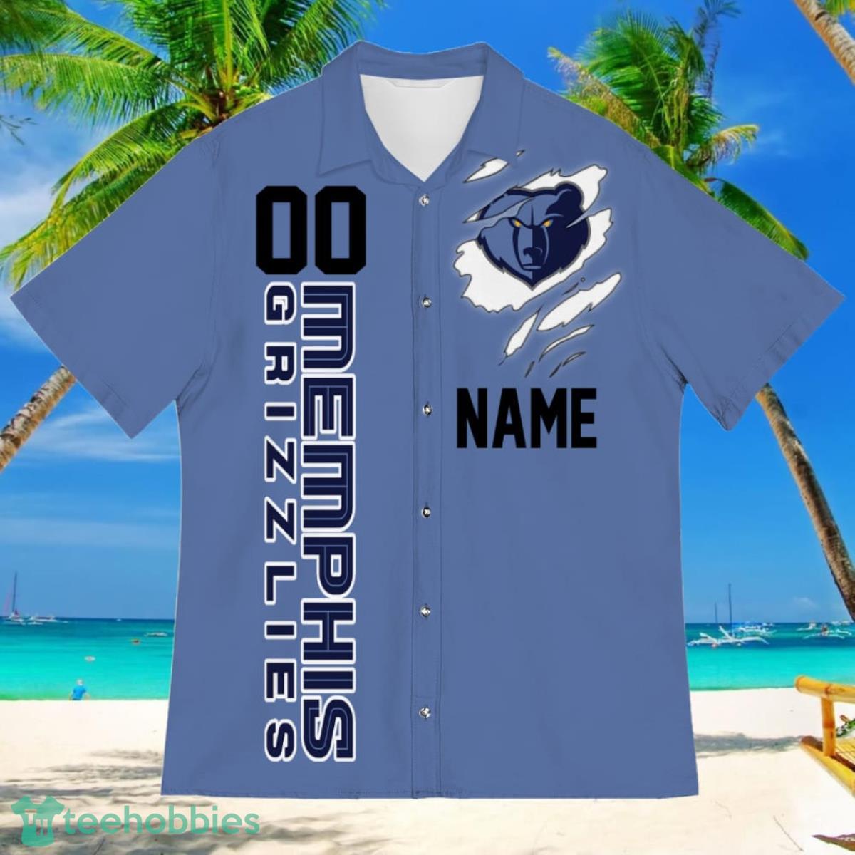 Memphis Grizzlies Sports American Football Hawaiian Shirt Custom Name & Number Product Photo 2