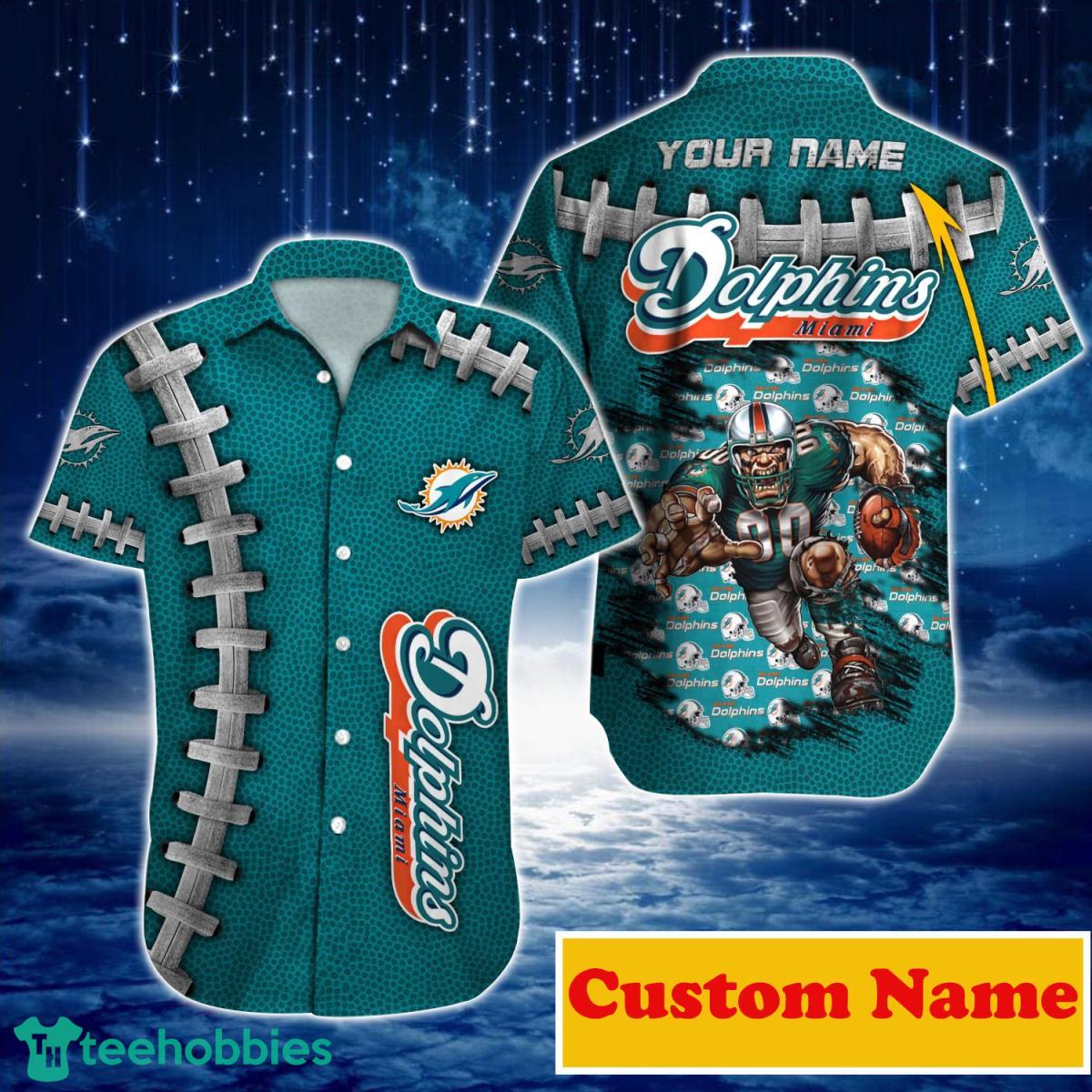 Miami Dolphins NFL Custom Name Hawaiian Shirt For Men And