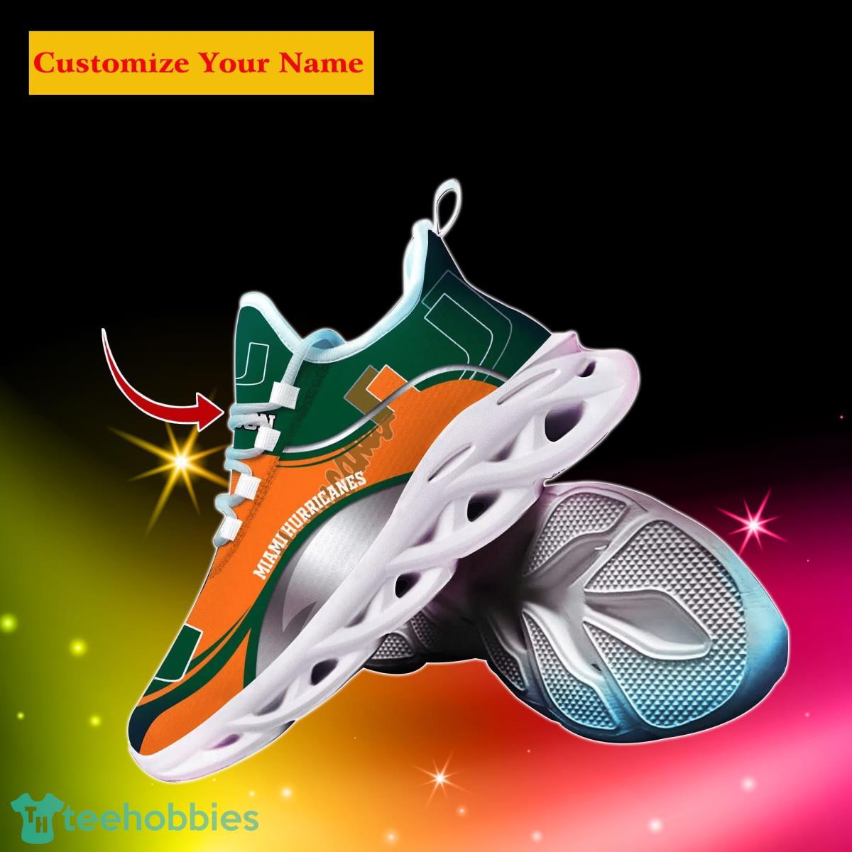 Miami Hurricanes NCAA1 Custom Name Max Soul Shoes Unique Gift For Men Women Fans Product Photo 2