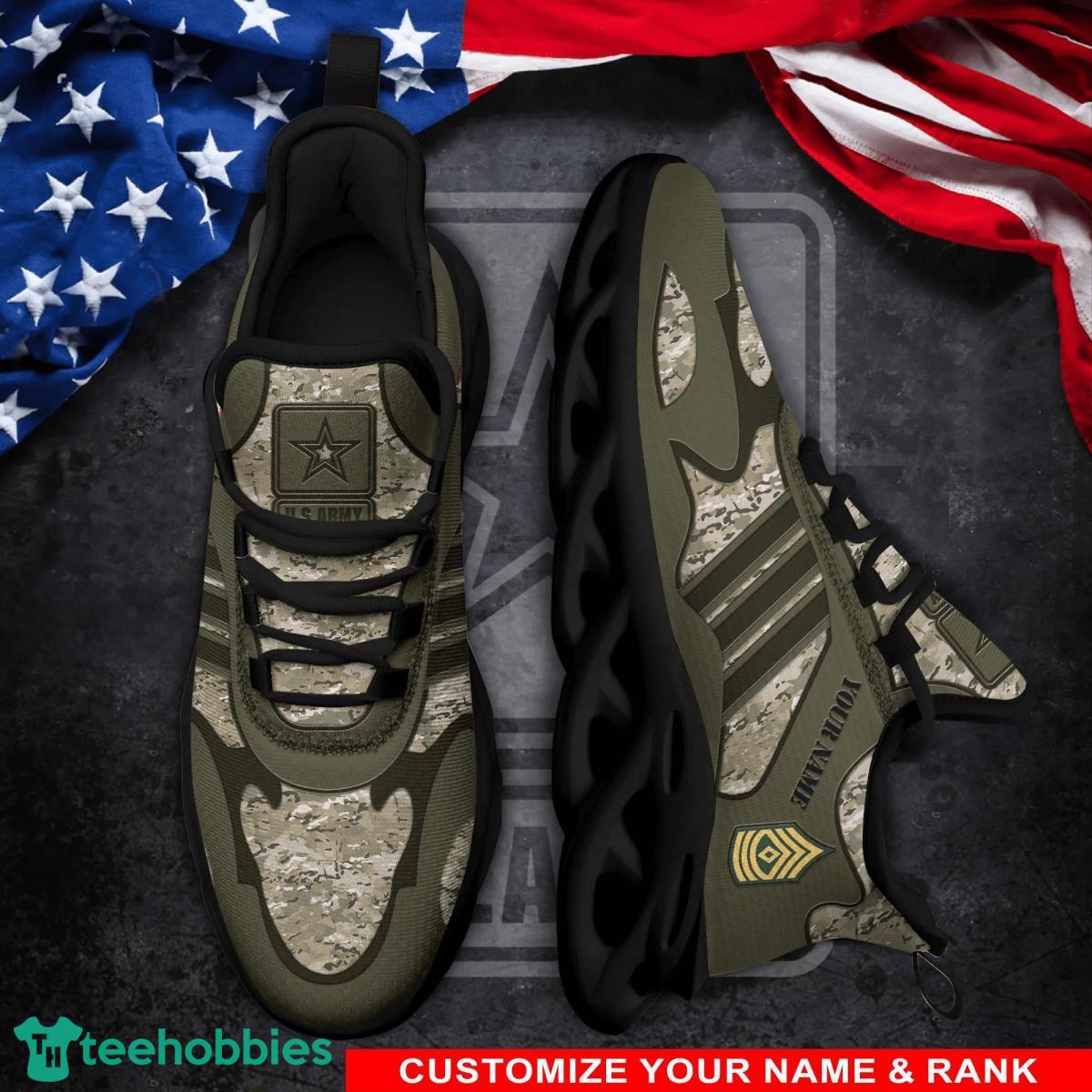Military Clunky Sneakers New Trending Custom Name Max Soul Shoes Best Gift For Sport Fans Product Photo 2