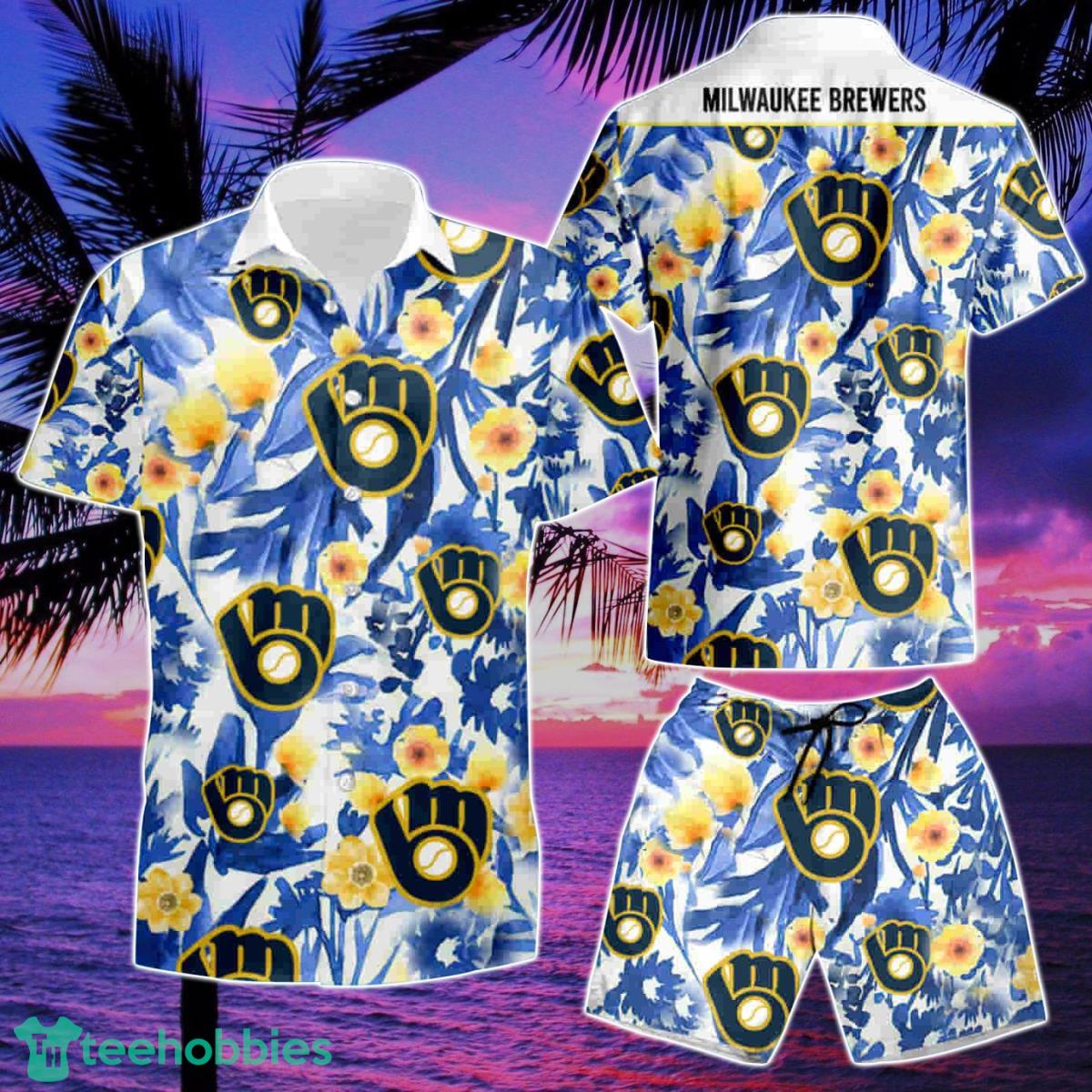 Milwaukee Brewers Limited Edition Summer Hawaiian Shirt And Short Product Photo 2