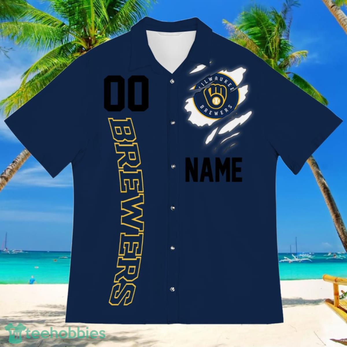 Milwaukee Brewers Yoda Surfboard 3D T-Shirt For Fans - Banantees