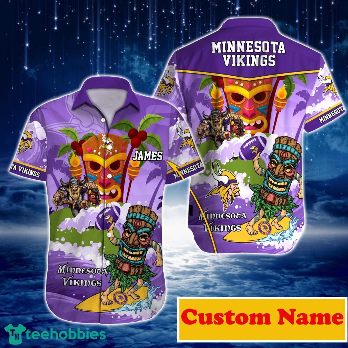 Minnesota Vikings NFL Custom Name Hawaiian Shirt For Men And Women Style Gift For Real Fans Product Photo 1