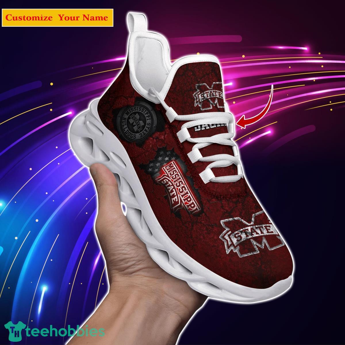 Mississippi State Bulldogs NCAA1 Custom Name Max Soul Shoes Great Gift For Men Women Fans Product Photo 1