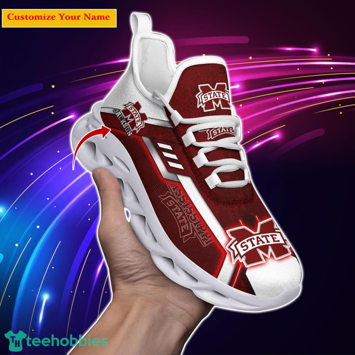 Mississippi State Bulldogs NCAA1 Custom Name Max Soul Shoes Impressive Gift For Men Women Fans Product Photo 1