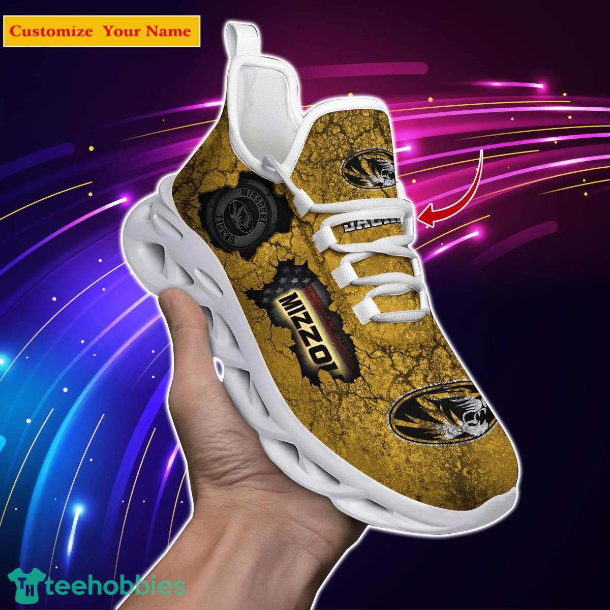 Missouri Tigers NCAA2 Custom Name Max Soul Shoes Great Gift For Men Women Fans Product Photo 1