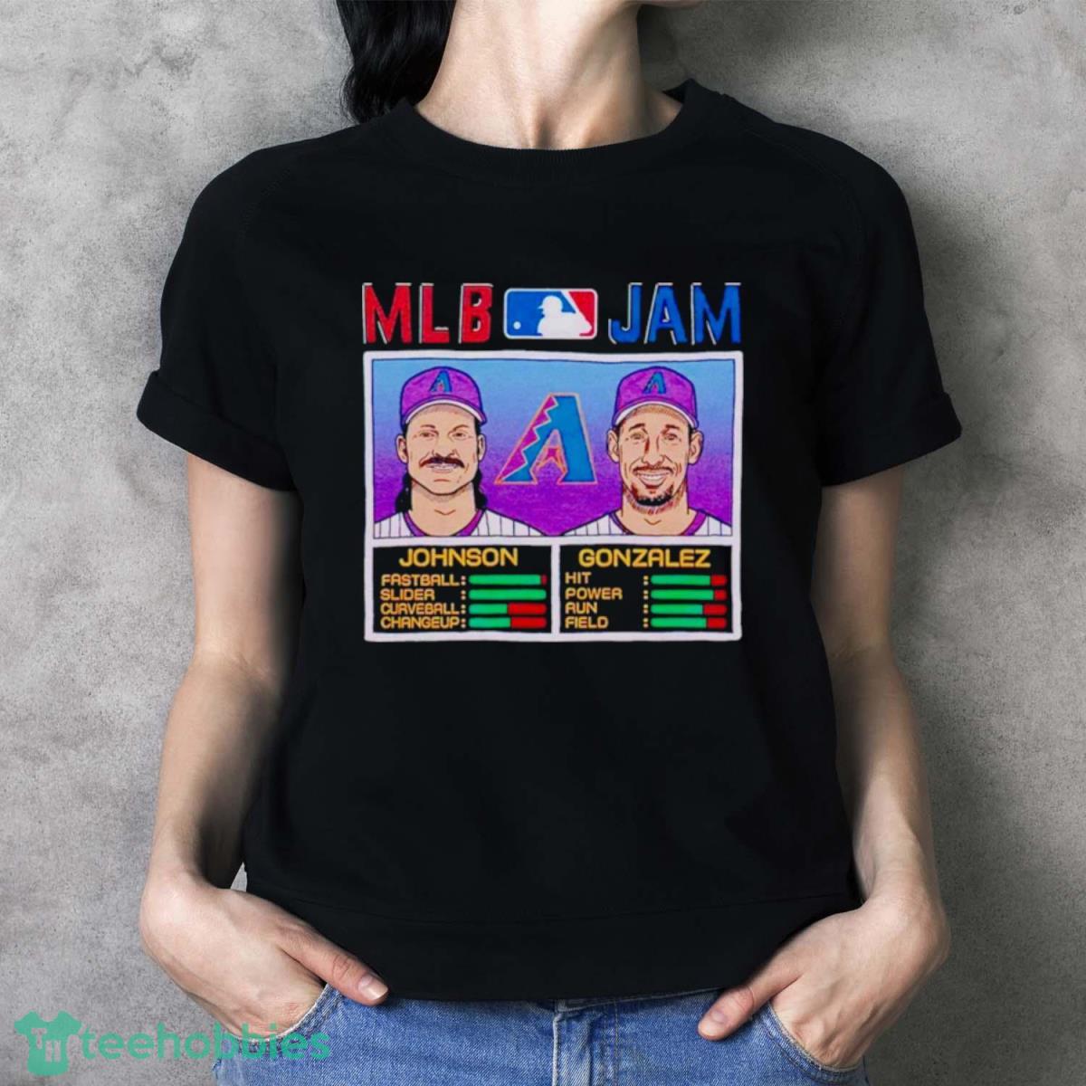 Mlb Jam Diamondbacks Johnson And Gonzalez Shirt - Ladies T-Shirt