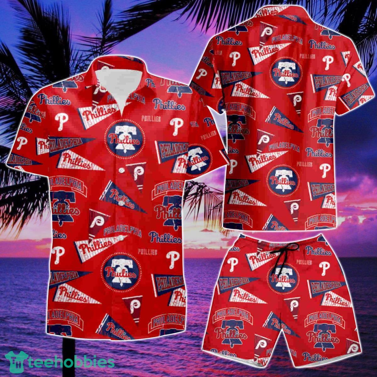 Mlb Philadelphia Phillies Summer Beach Hawaiian Shirt And Short Product Photo 2