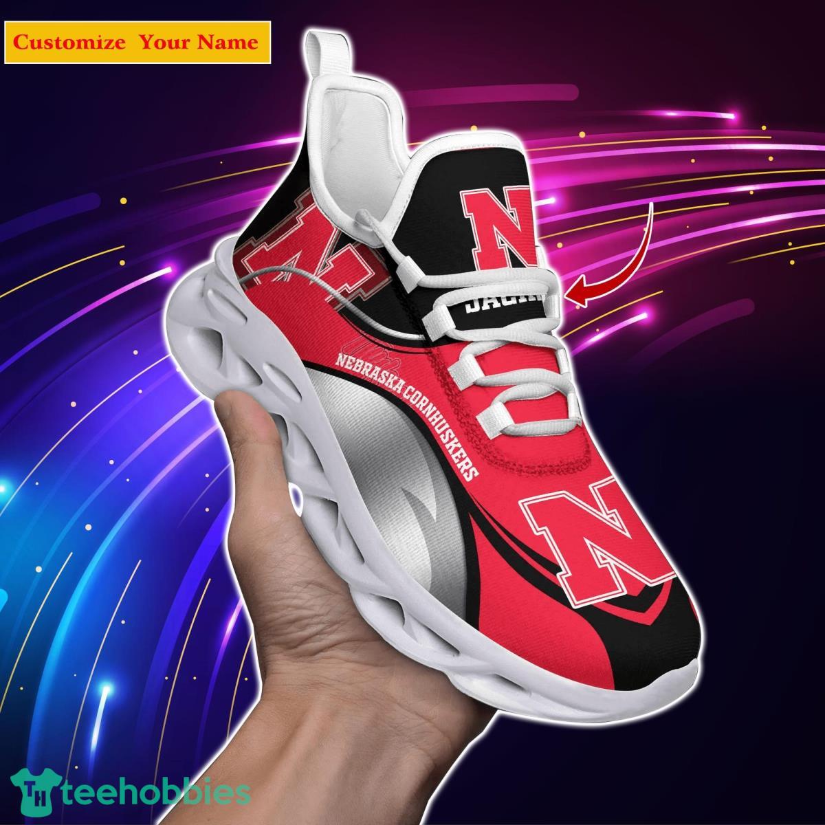 Nebraska Cornhuskers NCAA2 Custom Name Max Soul Shoes Unique Gift For Men Women Fans Product Photo 1