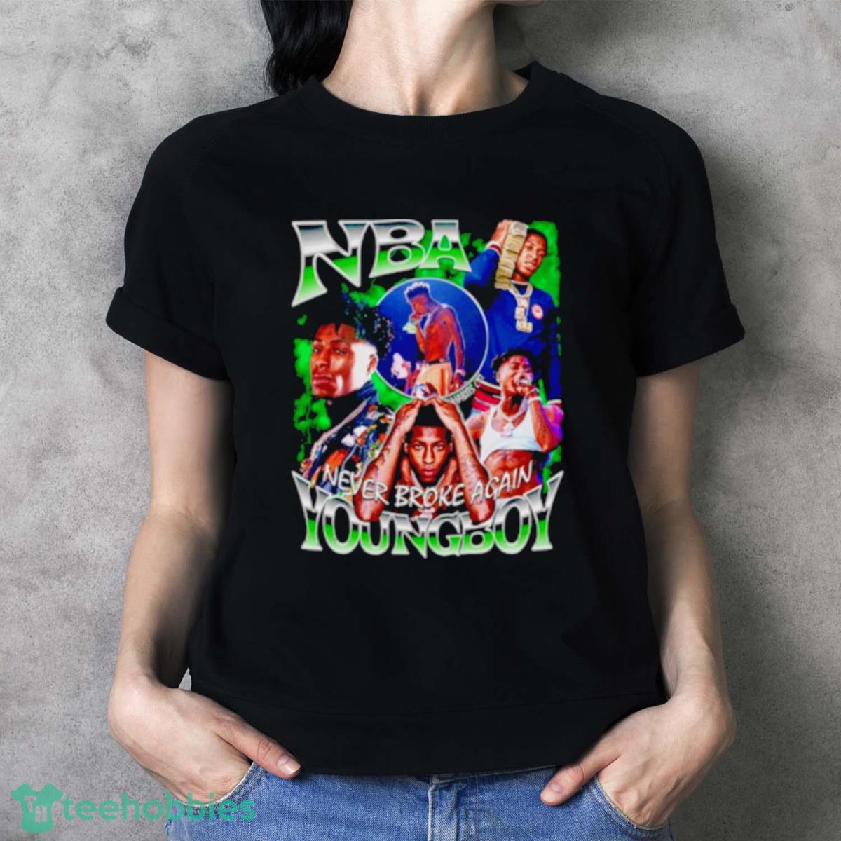 Never Broke Again NBA Young Boy Fire Shirt - Ladies T-Shirt