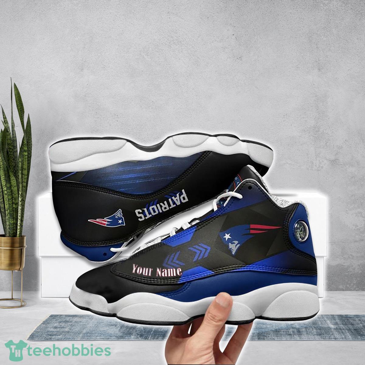 New England Patriots Football Team Custom Name Air Jordan 13 Running Shoes Gift For Fans Product Photo 1