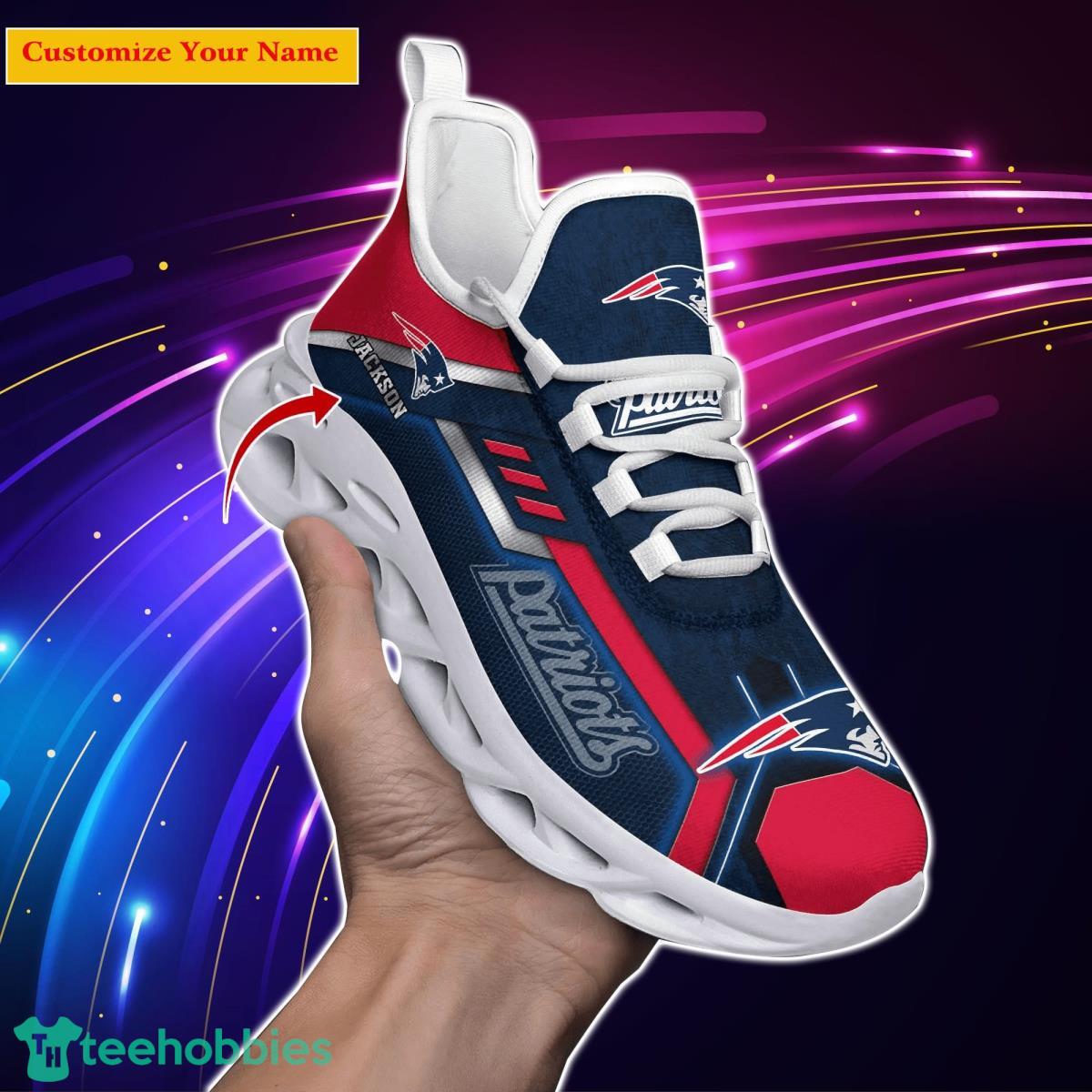 New England Patriots NFL Custom Name Max Soul Shoes Impressive Gift For Men Women Fans Product Photo 1