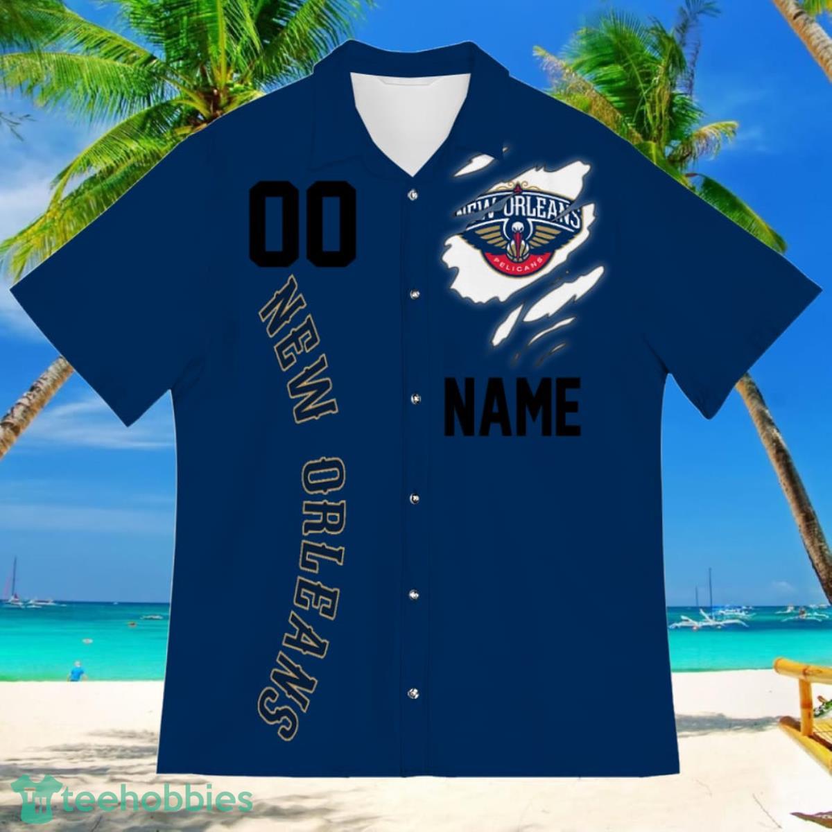 New Orlean Pelicans Sports American Football Hawaiian Shirt Custom Name & Number Product Photo 2