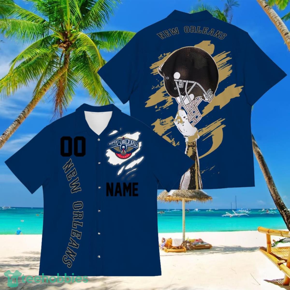 New Orlean Pelicans Sports American Football Hawaiian Shirt Custom Name & Number Product Photo 1