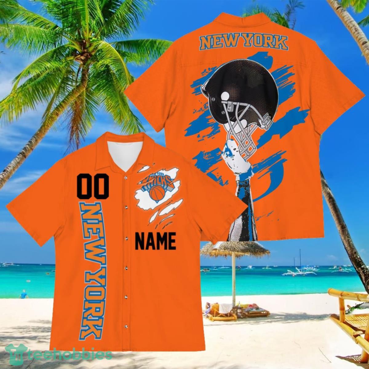 New York Knicks Sports American Football Hawaiian Shirt Custom Name & Number Product Photo 1