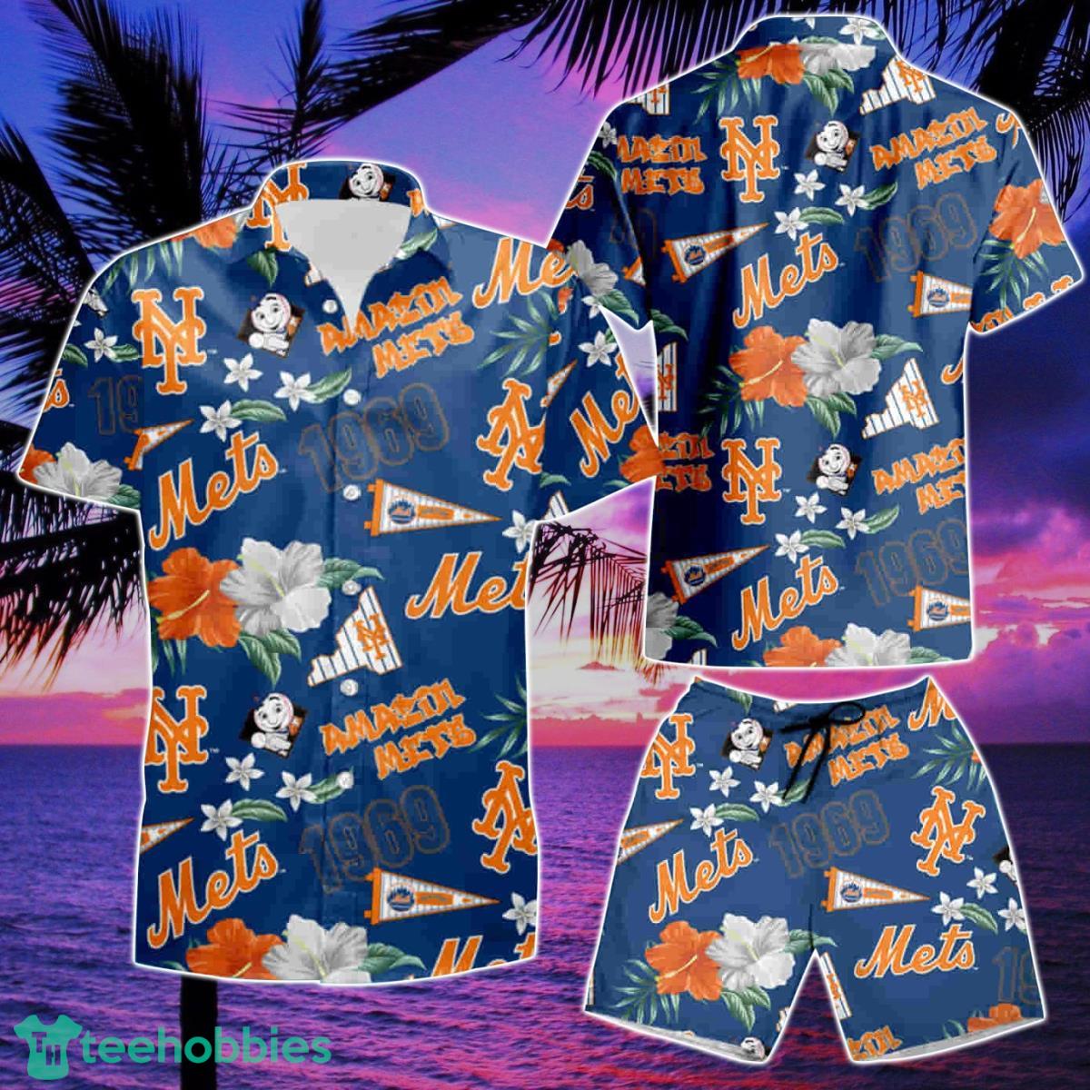 New York Mets City Style Summer Beach Hawaiian Shirt And Short Product Photo 2