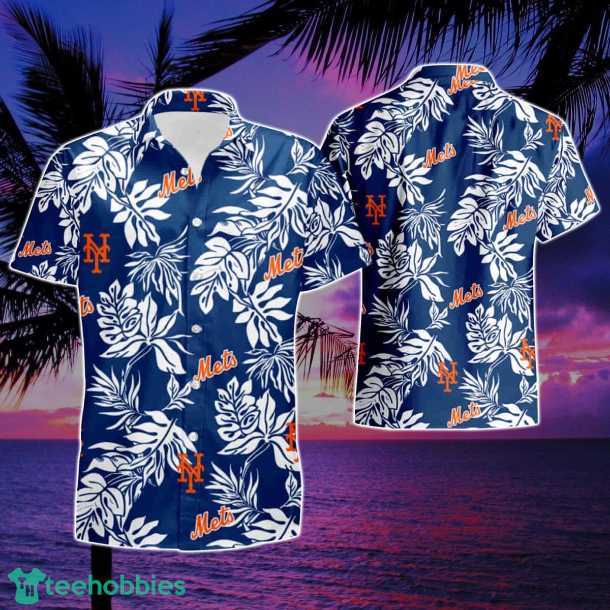 New York Mets Tropical Flower Hawaiian Shirt Beach Shorts