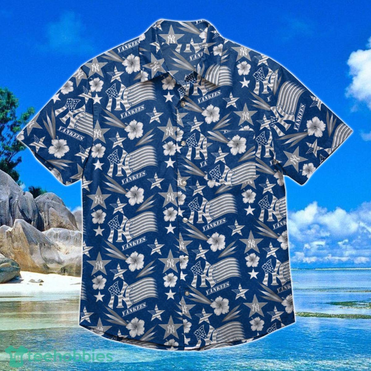 New York Yankees MLB Americana Hawaiian Shirt Best Gift For Fans Product Photo 1