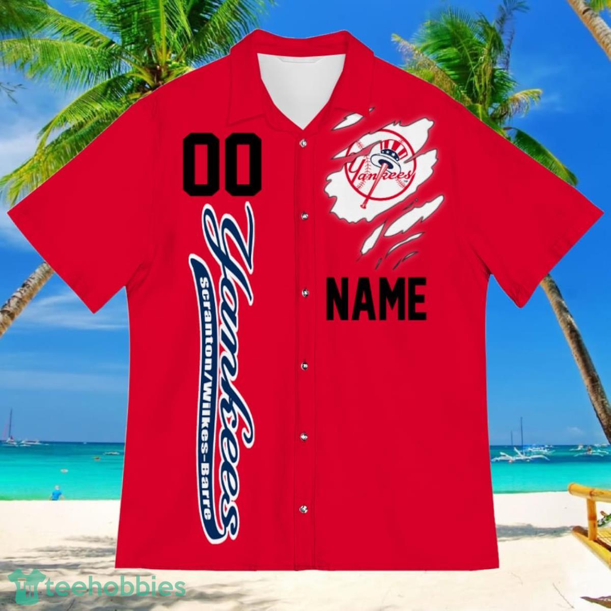 New York Yankees Sports American Football Hawaiian Shirt Custom Name & Number Product Photo 2